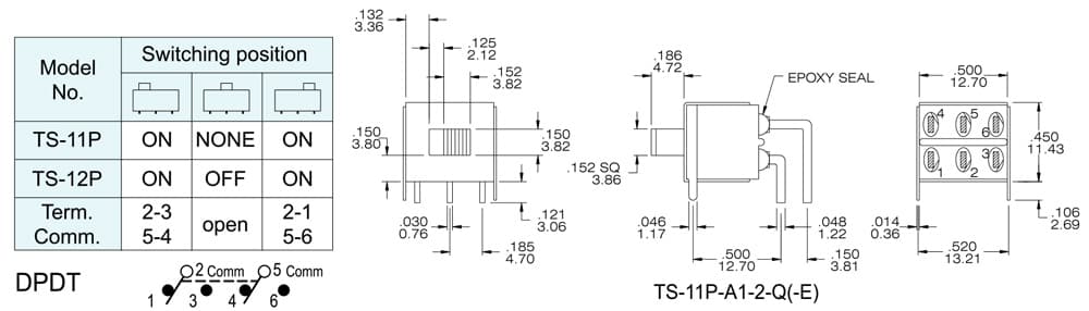 TS-11P-A1-2-Q(-E) 도면