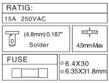 FH15-13 6*30 Fuse 사양표