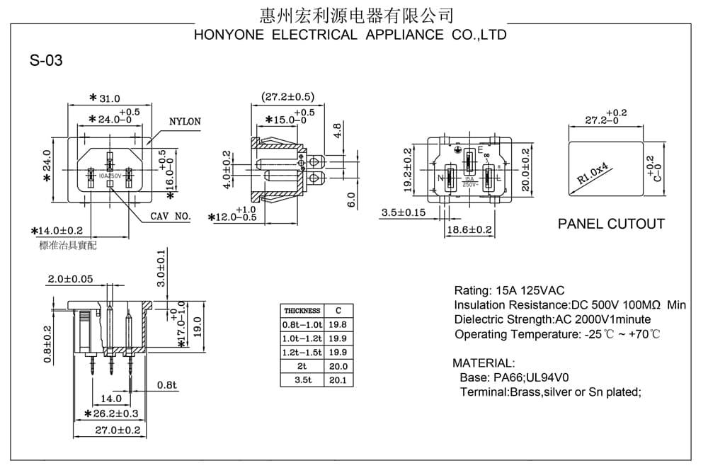 S-03-12卡式三插公座 도면