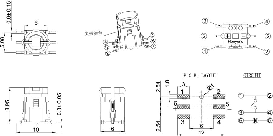 TS1-00-00W-32P RUBBER DOME 도면