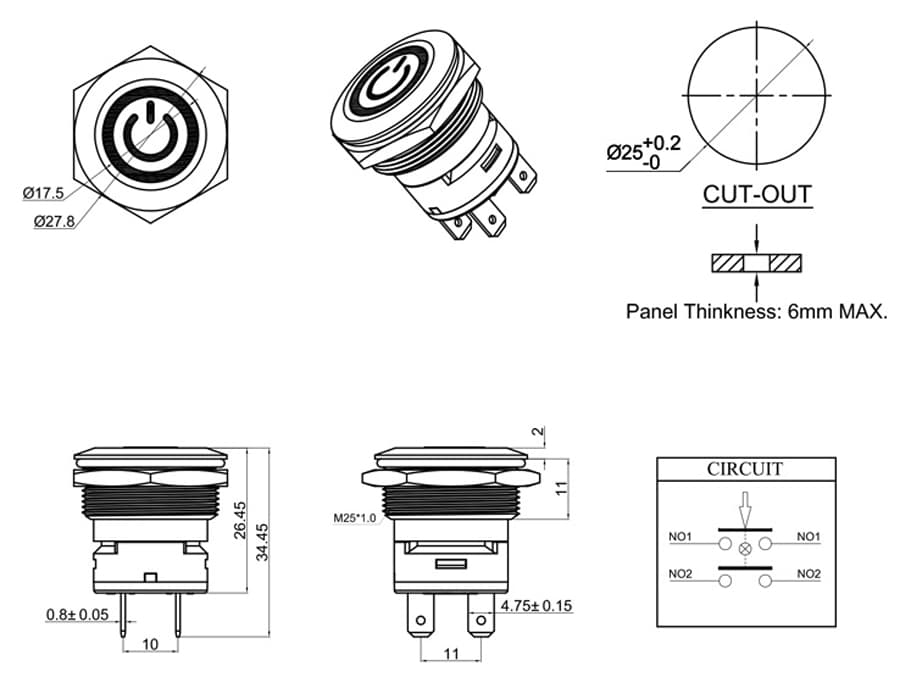 PAM25-21Z-F-PU6-S0 도면